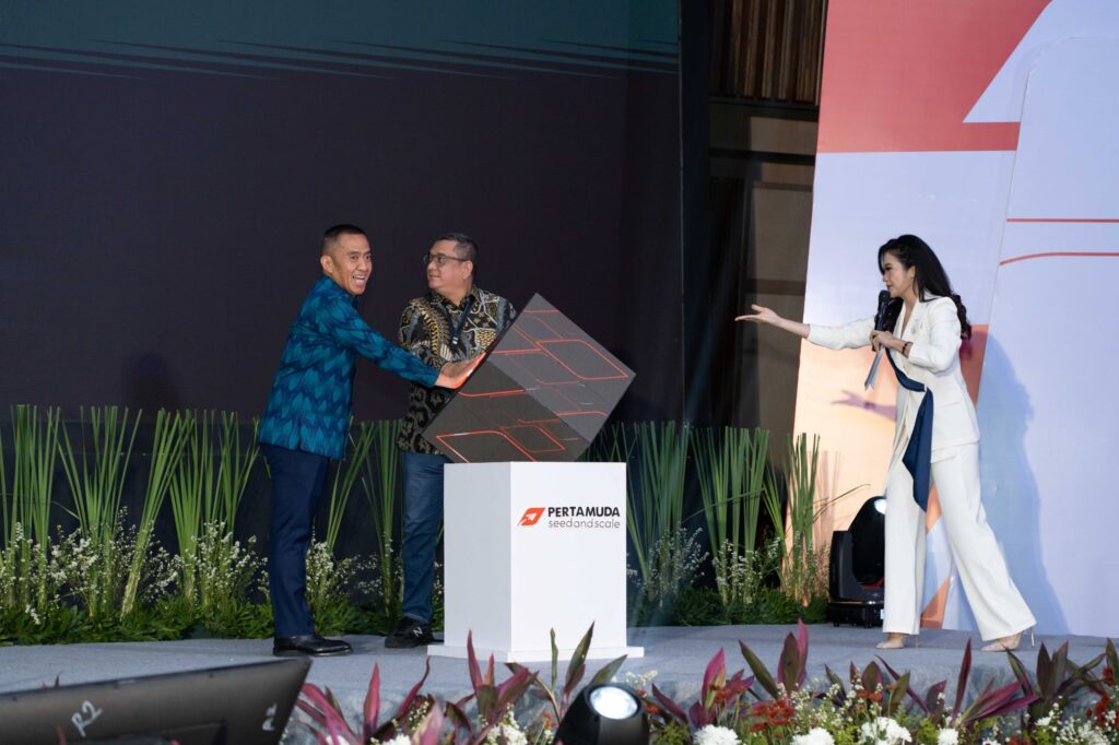 Selebrasi kick off Pertamuda Seed and Scale 2023 di Grha Pertamina. (Ist)