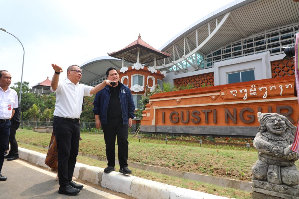 Kunjungan proyek revitalisasi di Bandara I Gusti Ngurah Rai Bali. (Ist)
