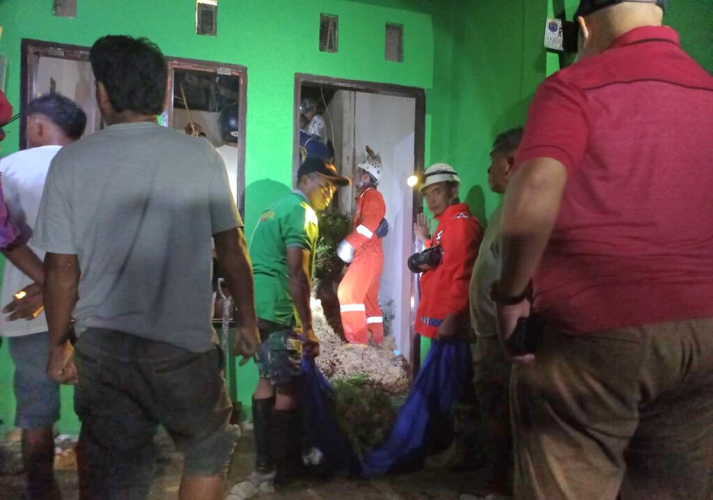 Kondisi tanah longsor di Kota Tarakan, Kalimantan Utara. (Ist)