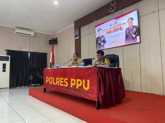Polres PPU mengerahkan kekuatan penuh untuk memastikan situasi tetap kondusif. (Ist)