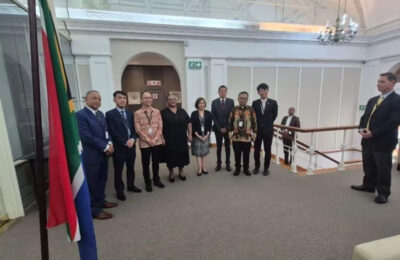 Konjen RI di Cape Town Tudiono saat mengunjungi Ketua Parlemen Afrika Selatan (Afsel) Angela Thokozile Didiza. (Ist)