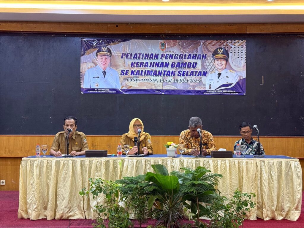 Pelatihan Pengelolaan Kerajinan Bambu. (Ist)