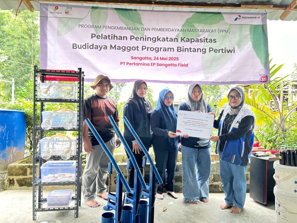 Pemanfaatan Sampah Organik, PEP Sangatta Gelar Pelatihan Budidaya Maggot. (Ist)