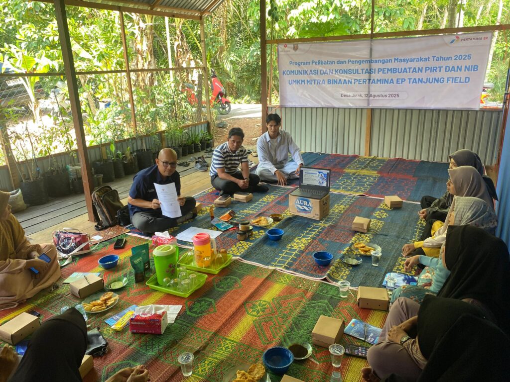 PEP Tanjung Field Fasilitasi Pendampingan Pembuatan Legalitas Usaha PIRT dan NIB. (Ist)