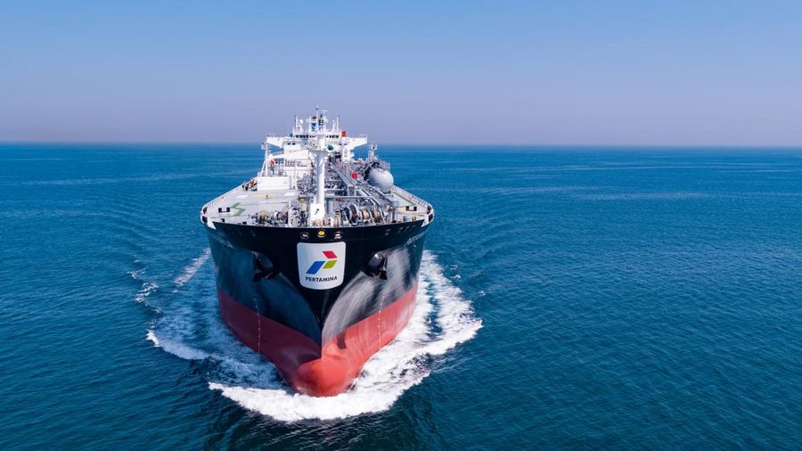 Ilustrasi kapal Very Large Gas Carrier (VLG C) Pertamina Gas Dahlia milik PT Pertamina International Shipping. (Ist)