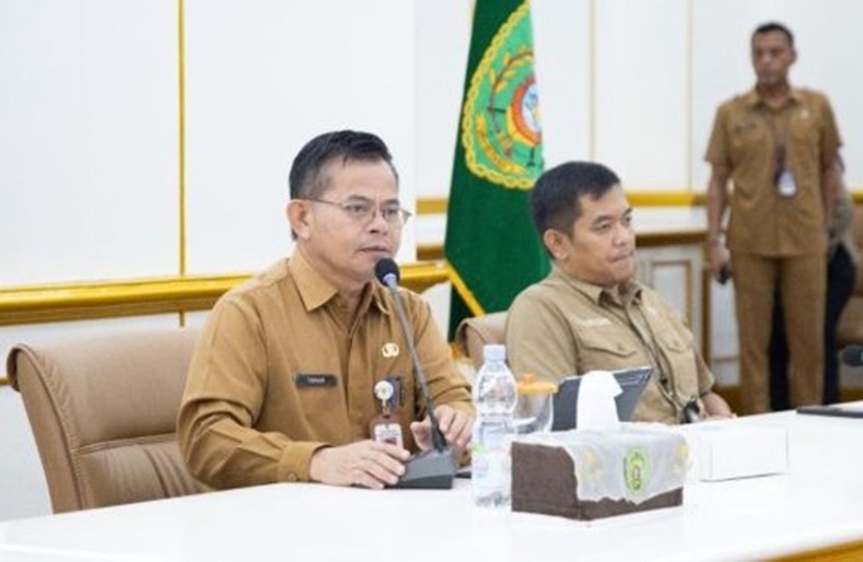 Sekda Kabuaten PPU Tohar, dan Kepala Dinas KUKMPerindag Margono Hadi Sutanto. (Ist)