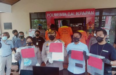Polresta Balikpapan Amankan 3 Tersangka Pemalsu Hasil Swab PCR