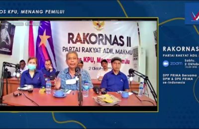 Rakornas II PRIMA yang digelar secara virtual. (Ist)