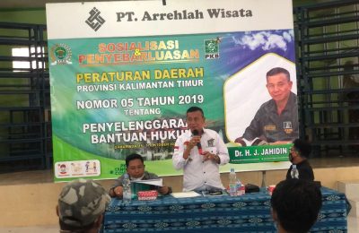 Anggota DPRD Provinsi Kaltim, Jahidin sukses menggelar Sosialisasi Peraturan Daerah (Sosperda) Nomor 5 Tahun 2019 Tentang Penyelenggaraan Bantuan Hukum. (MFA)