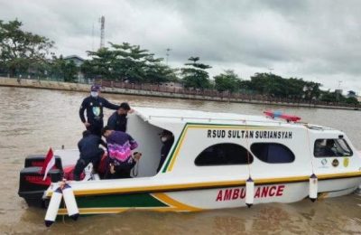 Unit ambulans sungai milik Dinas Kesehatan Kota Banjarmasin. (Ist)