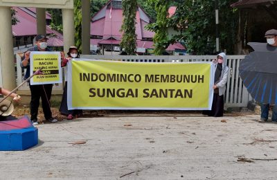 Aksi kreatif damai di Kantor BPPHLHK Kalimantan Seksi Wilayah II di Kota Samarinda. (Ist)
