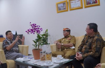 BERIKAN DUKUNGAN: Gubernur Kaltara, Drs H Zainal A Paliwang SH, M.Hum bertemu langsung dengan Ketua KKI Prof. Dr. Taruna Ikrar, M.Biomed, Ph.D untuk membahas pembentukan Prodi Kedokteran UBT. (Ist)