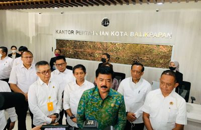 Menteri Agraria dan Tata Ruang/Badan Pertanahan Nasional (ATR/BPN), Hadi Tjahjanto mengunjungi Balikpapan. (Ist)