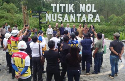 Delegasi KTT G20 mengunjungi IKN Nusantara. (hmr)
