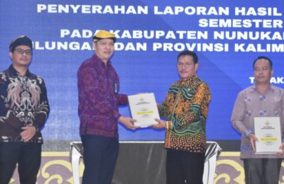 Penyerahan laporan Hasil Pemeriksaan (LHP) kinerja terinci penyediaan Air Minum dan sanitasi yang layak dan aman Bulungan. (Ist)