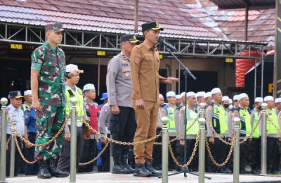 Bupati Banjar H Saidi Mansyur memimpin apel kesiapan Haul Abah Guru Sekumpul. (Ist)