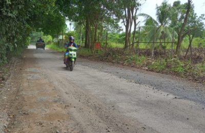 Kondisi jalan rusak di Kabupaten Banjar. (Ist)