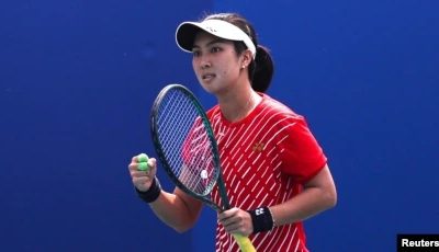Petenis Aldila Sutjiadi saat berlaga di babak final nomor tunggal putri dalam ajang SEA Games 2019 di Manila, Filipina, pada 6 Desember 2019. (Foto: Reuters/Eloisa Lopez)