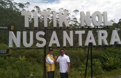 Danis Sumadilaga, Ketua Satgas Pelaksanaan Pembangunan Infrastruktur Ibu Kota Negara atau IKN bersama Kepala Staf Kepresidenan Moeldoko, Kamis (09/02/2023). (ESY)