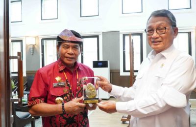 Gubernur Kaltara, Zainal A Paliwang beraudiensi bersama Menteri Energi Sumber Daya Mineral (ESDM) RI, Arifin Tasrif. (Ist)