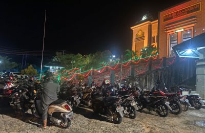Motor jamaah yang diparkirkan. (Ist)