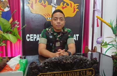 Komandan Kompi Senapan C Yonif Raider 600/Modang Petung, Penajam Paser Utara, Kapten Inf Defry Rhamansyah. (NBP)