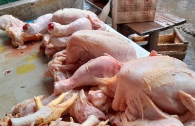 Harga daging ayam ras di Kota Palangka Raya. (Ist)