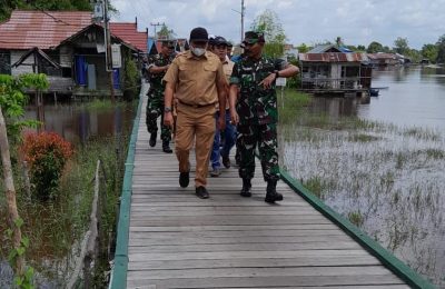 Perbaikan Jalan Titian di Katimpun Diserahterimakan ke Disperkimtan. (Ist)