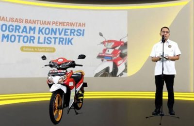 Direktur Jenderal Energi Baru Terbarukan dan Konservasi Energi (EBTKE) Kementerian ESDM Dadan Kusdiana saat sosialisasi bantuan pemerintah program konversi motor listrik di Jakarta. (Ist)