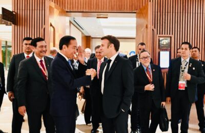 Bertemu Presiden Macron, Presiden Jokowi Apresiasi Investasi Prancis Pada Sektor Strategis di Indonesia. (Ist)