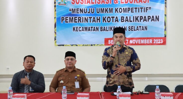 Ketua DPRD Kaltim Hasanuddin Mas'ud saat membuka kegiatan Sosialisasi dan Edukasi Menuju UMKM Kompetitif. (Ist)