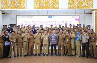 Bimbingan teknis penerapan Tanda Tangan Elektronik (TTE) di lingkungan Pemkab PPU. (Ist)