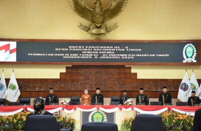 Rapat Paripurna DPRD Kaltim dalam rangka peringatan HUT ke-67 Provinsi Kalimantan Timur. (Ist)