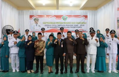 Pelantikan 14 Kepala Desa di Kabupaten PPU. (Ist)