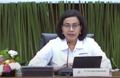 Menteri Keuangan (Menkeu) Sri Mulyani Indrawati saat konferensi pers APBNKITA EDISI MARET 2024 di Gedung Kementerian Keuangan, Jakarta, Senin (25/3/2024). (Ist)