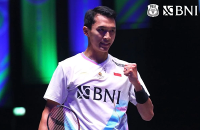 Pebulutangkis Tunggal Putra Indonesia Jonatan Christie berhasil menjuarai kejuaraan All England 2024. (Ist)