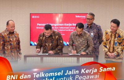 BNI dan Telkomsel Perkuat Sinergi Melalui Kerja Sama. (Ist)
