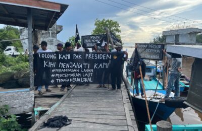 Aksi Masyarakat Nelayan Peduli Pesisir. (Ist)