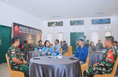 Perkuat Kolaborasi dengan Media, Dansatgas Yonarmed 11 Coffee Morning. (Ist)