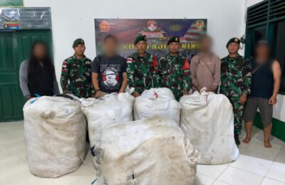 Upaya Penyelundupan Balpress di Perbatasan RI-Malaysia. (Ist)