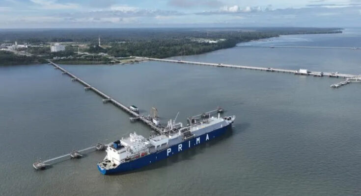 Kargo LNG pertama dari Kilang Tangguh Train 3, Papua Barat, berlayar menuju fasilitas regasifikasi PT PLN (Persero) di Arun. (Ist)