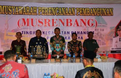 Musyawarah Perencanaan Pembangunan (Musrenbang) tingkat Kecamatan Pahandut. (Ist)