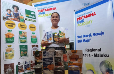 Sejumlah produk aneka olahan makanan berbahan sagu asal Papua. (Ist)