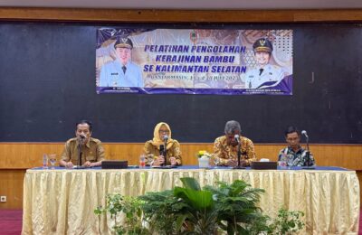 Pelatihan Pengelolaan Kerajinan Bambu. (Ist)