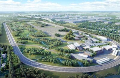 Ilustrasi maket proving ground Balai Pengujian Laik Jalan dan Sertifikasi Kendaraan Bermotor (BPLJSKB). (Ist)