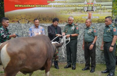 Kodam VI/Mulawarman Terima Bantuan Pompa Air dan Hewan Kurban dari BPIP. (Ist)