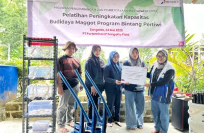 Pemanfaatan Sampah Organik, PEP Sangatta Gelar Pelatihan Budidaya Maggot. (Ist)