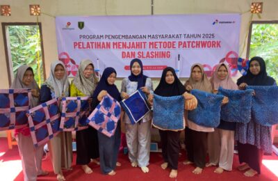 Berdayakan UMKM Desa Masukau, Program CSR PT Pertamina EP Tanjung Field Gelar Pelatihan Menjahit Metode Patchwork dan Slashing. (Ist)