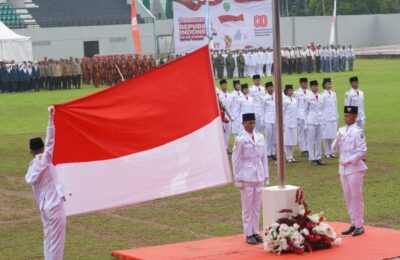 Upacara Proklamasi HUT ke-80 RI di Samarinda. (Ist)