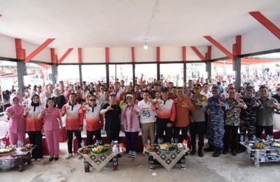 Bulan Bakti Gotong Royong Masyarakat (BBGRM) ke-22 dan peringatan Hari Keluarga Nasional (Harganas) ke-32 di Desa Amboyo, Kabupaten Landak. (Ist)